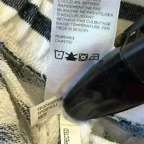 NWT! TOMMY HILFIGER Hooded Jacket/Sweatshirt/Hoodie Navy/White Stripe Size Large - Picture 8 of 16